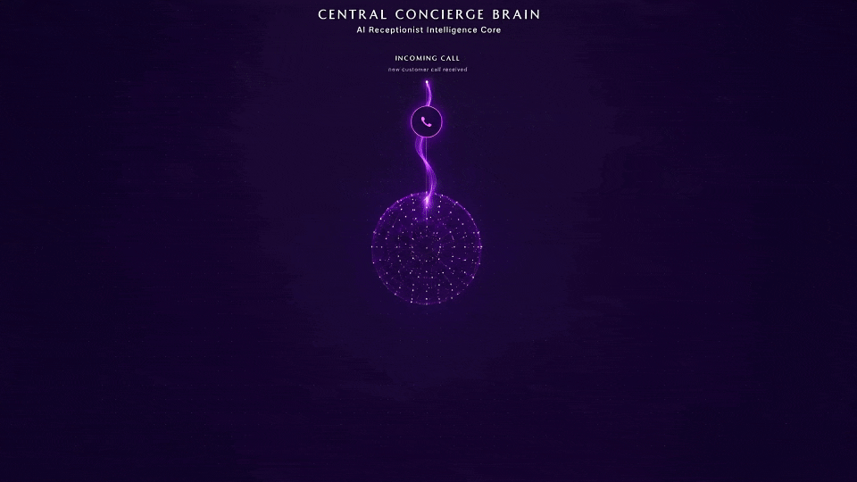 Central concierge brain illustration