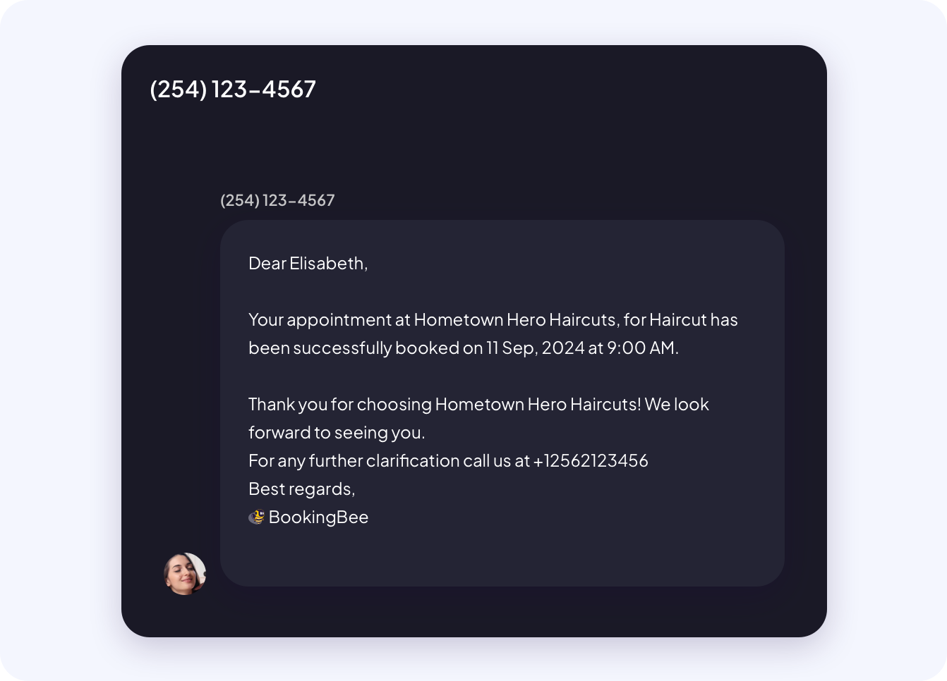ai online booking confirmation