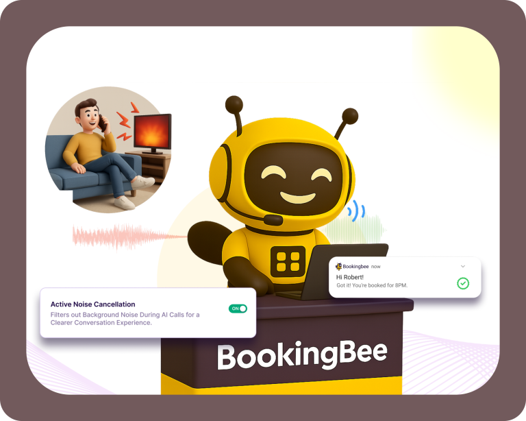 AI receptionist with Active Noise Cancellation
