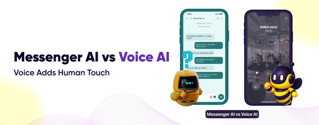 Messenger AI vs Voice AI Receptionist